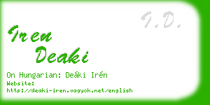 iren deaki business card