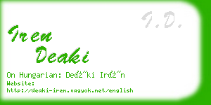 iren deaki business card